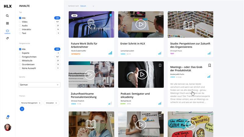 screenshot of Learning Experience Platform by Haufe Akademie